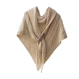 LuNiYu Winter Scarf Warm Cozy Fashion Pashmina Crochet Ponchos Chunky Wrap Triangle Shawl Wraps For