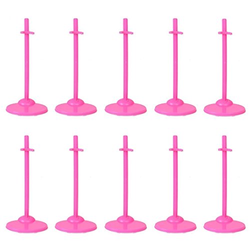 Image of 10 Pcs Doll Toy Stand Support for Dolls Prop up Mannequin Model Display Holder,Dolls Stands for 11 inch to 13 inch Dolland Action Figures Doll Accessories Rose Pink