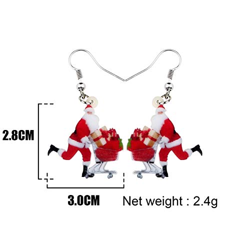Preisvergleich Produktbild GUOHAUNB Acryl Weihnachten Glückliches Geschenk Ohrringe Tropfen Baumeln Weihnachtsdekoration Partei Schmuck Für Frauen Mädchen Charme Natal
