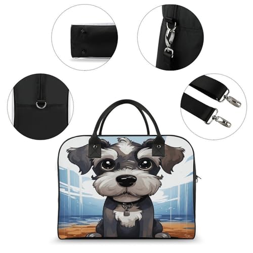 Maletín liviano para laptop con diseño Schnauzer miniatura 6