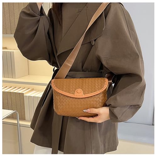 Small Woven Shoulder Bag for Women PU Leather Hand Woven Purses Braided Bag Weaved Bags Crossbody Bags Handbags2