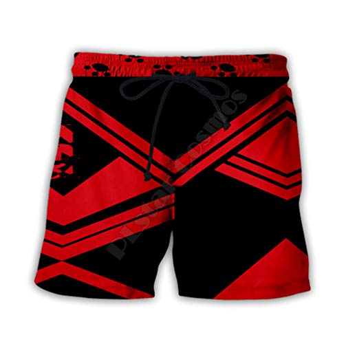 ZJY Men's Swim Trunk Beachwear Summer Holiday Swim Trunks Quick Dry Printing Novelty Swimwear Sports Running Swim Board Shorts Mesh Lining,Black,L