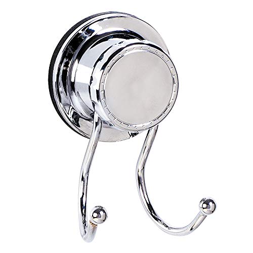 Preisvergleich Produktbild Tatkraft Vacuum Screw Richard Handtuchhaken Bad / Befestigung ohne Bohren / Stahl Verchromt