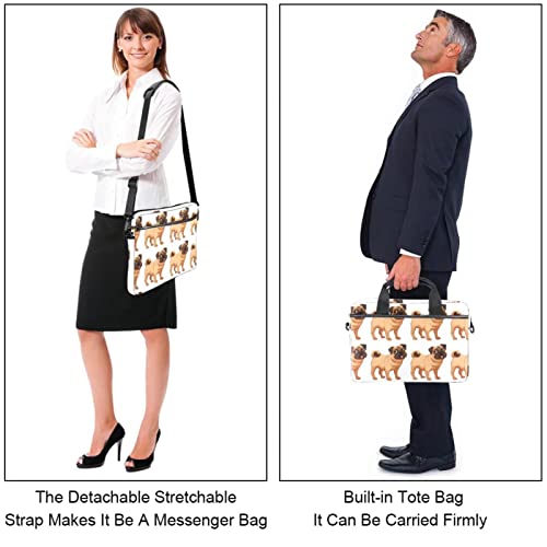 Sac ordinateur portable 13 pouces antichoc léger à motif carlin rigolo