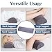 SCFOAMZAI Knee Pillow for Back Sleeping, Pain Relief Memory Foam Bolster for Legs, Under Knee & Bed, Roll Round Support Wedge, Half Moon Pillow Ideal for Massage Table, Grey