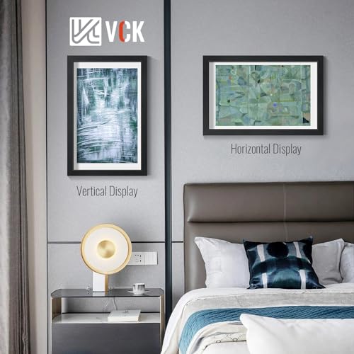 Image of VCK 14x22 Frames - Black, Wide Border Solid Wood Poster Frame, Display Pictures in Horizontal and Vertical, for Home, Office, Gallery, Woodgrain Series, Wall Hanging, 2 Pack