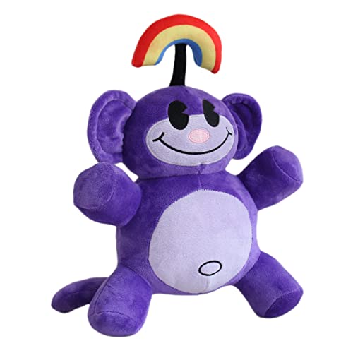 Rainbow Monkey Plush,12" Knd Rainbow Monkey Plushies Peluches Stuffed Animal Doll Toys,Kids Birthday Party Favor Preferred Gift For Holidays,Birthdays (Purple) #TOP1