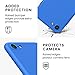 kwmobile Case for Apple iPhone SE (2022) / SE (2020) / 8/7 Case - Soft Cover - Shockproof TPU Material - Wireless Charging - Neon Blue