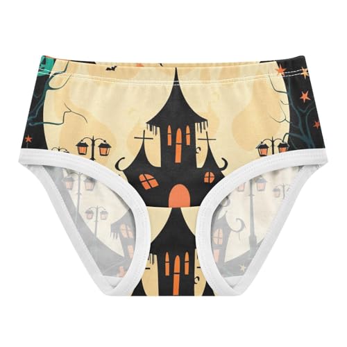 Girls Underwear Toddlers 2t Cotton Panties for Girl Colorful Briefs Kids Undies Halloween Moon