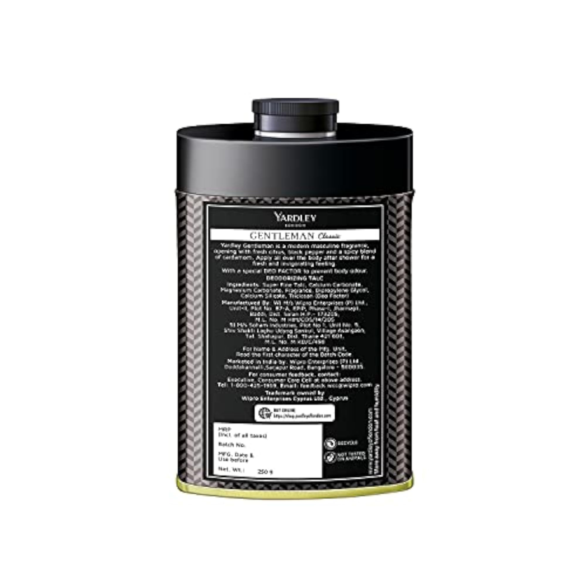 London Gentleman Classic Deodorizing Talc for Men, 250g