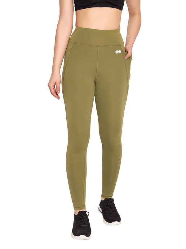 clovia Women's High Rise Snug-Fit High-Rise 4 Pocket Active Tights --picture-35