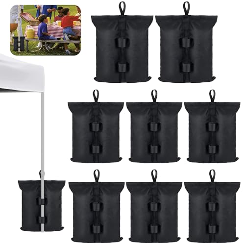 Bolsa Arena Contrapeso,8 Piezas Pesos para Carpas,800D Tejido Oxford Saco Arena,Diseño de Doble Bolsillo,Resistente a Los Rayos UV, Al Viento,A la Lluvia y a la Nieve,para Uso en Rxteriores(40x45cm)