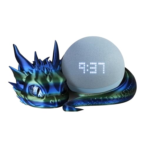 Dragon Stand for Echos Dot 4th/5th Gen, Printed Dragon Smart Speaker Holder, Wireless Speaker Devices Support Base, Creative Dragon Statue Desktop Decoration, for Echos Dot Accessories