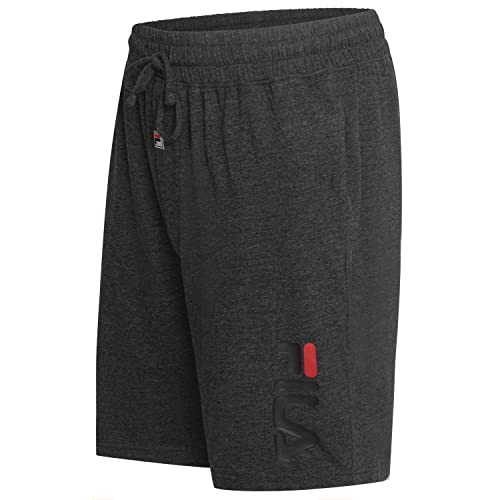 Image of Fila Men's 100% Brushed Jersey Pajama Night Sleep Short, Various Pack Size Options (Single Pack or 2 Pack)
