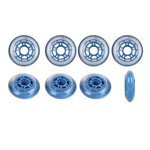 Player's Choice Roller Hockey Wheels Hilo Set 76mm / 80mm 78a Soft Blue Indoor Inline Skate