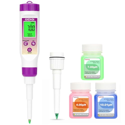 Digital pH Meter Food with Replaceable pH Probe Spear Tip pH Test...