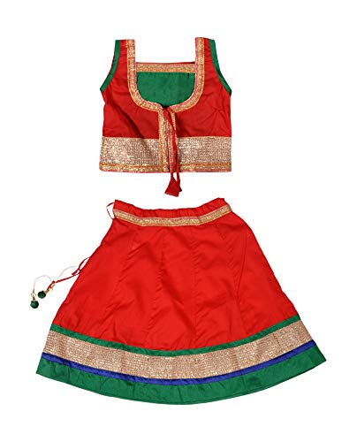 Image of DIAMO Girl's Cotton Lehenga Choli