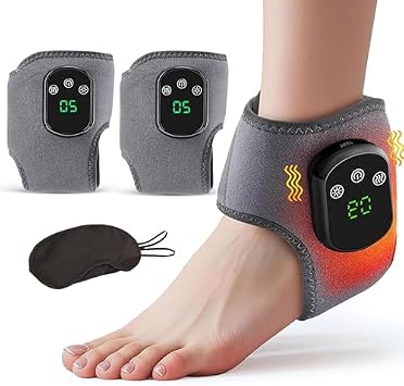 Foot Massager, Triple Therapy Foot Massager, 3-in-1 Lymphatic Drainage Massage, 5-Level Heat & Massage Adjustable,Smart Timer,Touch Screen 2 Pcs