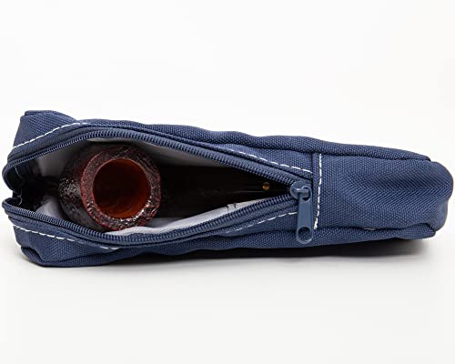 Sac à pipe et tabac Savinelli en tissu bleu de qualité - 2