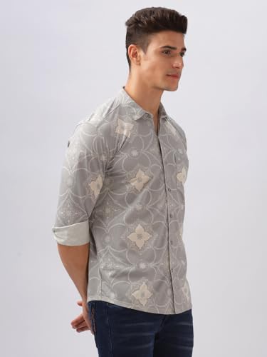 Image of BULLMER Trendy Regular Fit Striped Causal Full Sleeve Shirt for Men.
