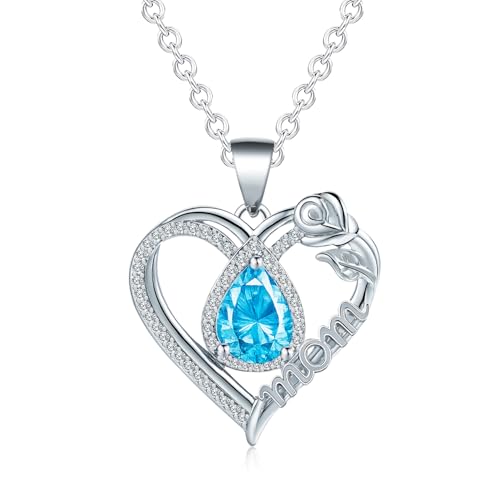 Theosynmir Mom�a���΃l�b�N���X�A�����p���[�Y�n�[�g�y���_���g�l�b�N���X�A�e�B�A�h���b�v�a���΁A��̓��W���G���[�M�t�g�A�a�����v���[���g�B, necklace for women, ����, �L���[�r�b�N�W���R�j�A