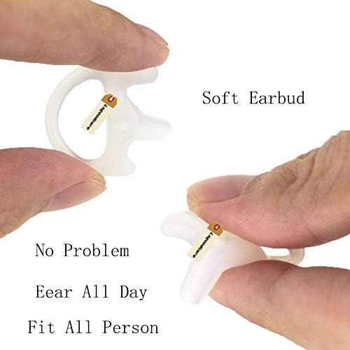 Lsgoodcare 10 Pairs Replacement Earmold Earbud Left and Right Ear Compatible with 2 Way Radio Acoustic Coil Tube Earpiece, Open Ear Insert Walkie Talkie Earmould Small Soft Silicone — view 4