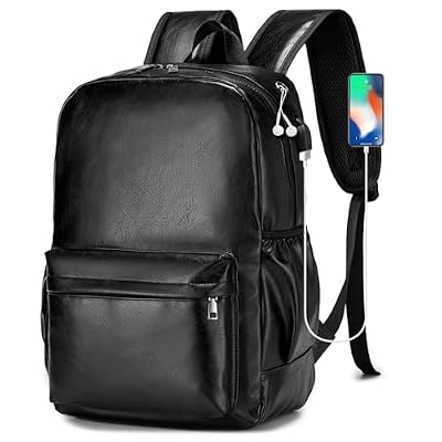 SPAHER Zaino da Viaggio PU Pelle Aereo 40x30x20 Ryanair Wizzair Zaino Porta PC 15,6 Pollici con Porta di Ricarica USB Donna Uomo 25L Piccolo Zaini da Cabina Lavoro Bagaglio a Mano Travel Backpack