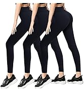 TNNZEET 3er Pack Leggings Damen High Waist Schwarz Leggins Blickdicht für Sport Gym