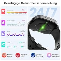 Smartwatch Herren Damen, 1,91" HD-Kurvdisplay Smart Watch mit Bluetooth Anrufen, 100+Sportmodi Fitnessuhr mit Herzfrequenz/Schlafmonitor/Schrittzähler, IP67 Wasserdicht Sportuhr für Android iOS – Ansicht 4
