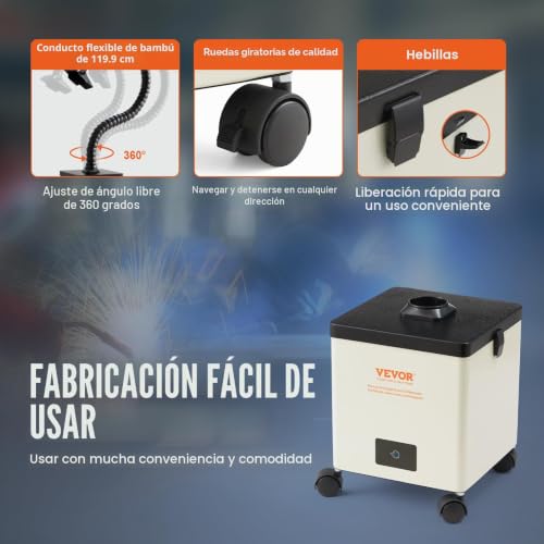 Miniatura 5 de Vevor Aspirador De Vapor De Soldadura Ventilador De Trabajo De 100 W Filtro De 3 Capas 240 M H Absorbente De Humo Para Soldadura Compacto Para Reparación De Teléfonos De Soldadura Diy Impresión 3d
