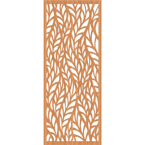 Image of Ortonville Decorative Pierced Fretwork Wood Wall Panels, 15 3 /8 inchW x 39 3 /8 inchH x 3 /8 inchT, Cherry