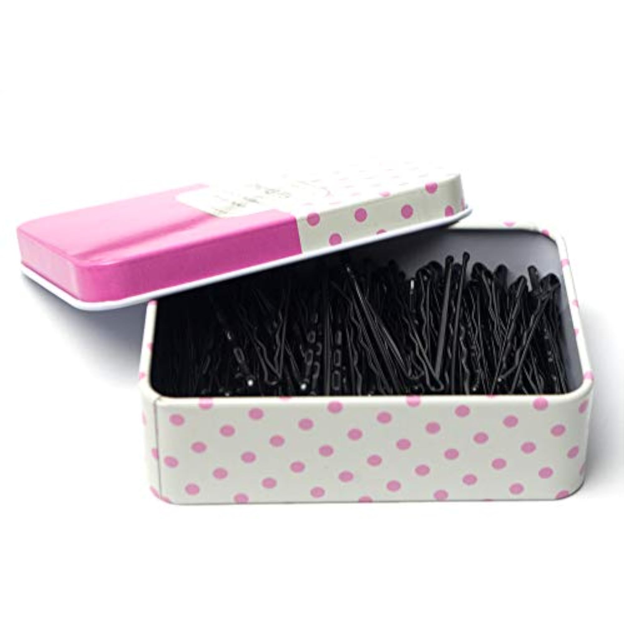 200 Ct Black Hair Bobby Pins with Cute Case
