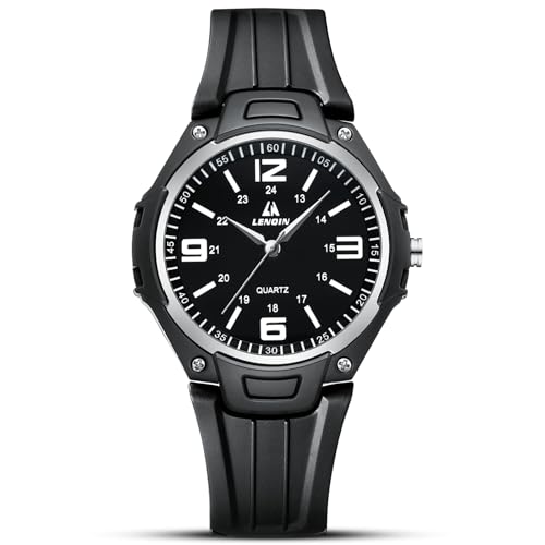 LN LENQIN Reloj Hombre AnalóGicos Relojes de Cuarzo Hombres 30M Impermeable Moda A Prueba de Reloj para Hombre Agua Casual Hombres DiseñAdor Silicona Relojes Regalo Padre
