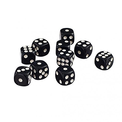 ATORSE Toy 50 x 12mm Opaque Six Sided Spot Dice Games D6 D&D RPG Black-Toys & Hobbies-Games-Board & Traditional Games-Contemporary Manufacture-image-39