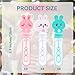 24 Pack Bunny Bubble Wands for Kids - 3 Colors Large Cartoon Rabbit Bubbles Bulk with Refill Solution Toys for Carnival Christmas Easter Day Basket Goodie Bag Stuffers Birthday Gifts Party Favors