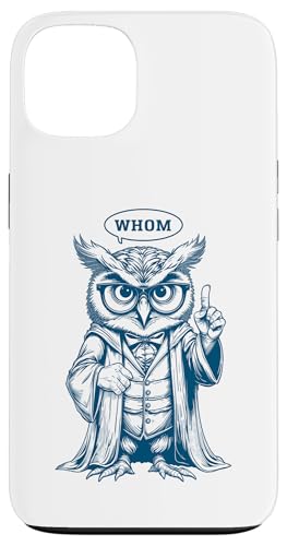 Owl Whom Profesor Inglés Gramática Nerd Escritor Autor Carcasa para iPhone 13