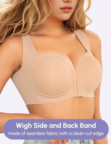 FallSweet Front Closure Bras Wireless Tshirt Bra Seamless Bras Smooth Hide Back Fat Bra3
