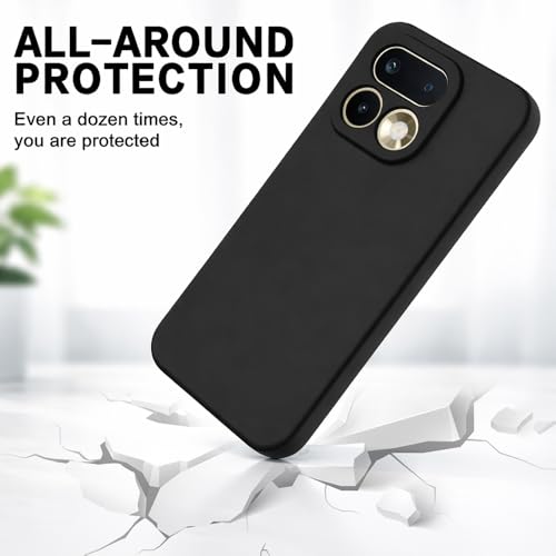 Image of Back Cover Compatible with Realme 16 Pro Plus 5G | Full Camera Protection | Premium Liquid Silicon Case | Flexible Bumper Case for Realme 16 Pro Plus 5G (Black)