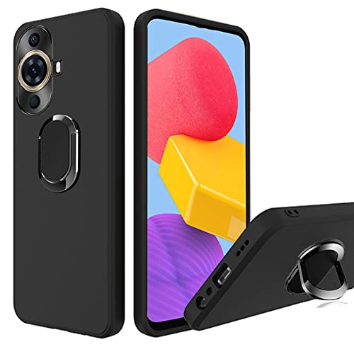 CAXKJE Funda para Huawei Nova Y71 (6.75 Pulgada),Negro Soporte Caso Silicona Cover Ultra Fina TPU Carcasa Suave Funda Anti-Choque Cover,para Nova Y71 Case