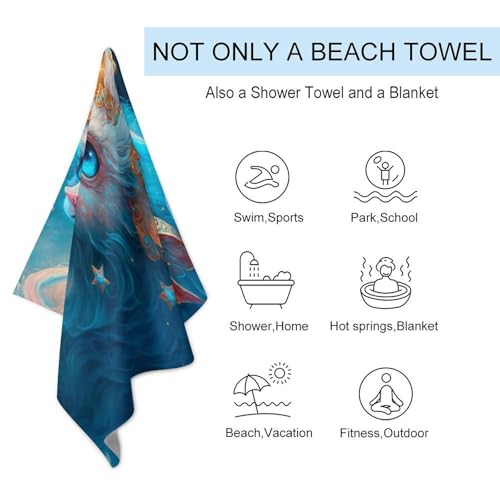 Serviette de plage légère sans sable pour baignade et sources thermales - 4
