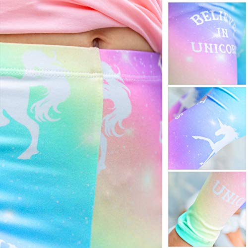 Girl Unicorn Leggings Kid Rainbow Legging Tights Trousers Slim Long Pants(Rainbow,6-7Years) #TOP4