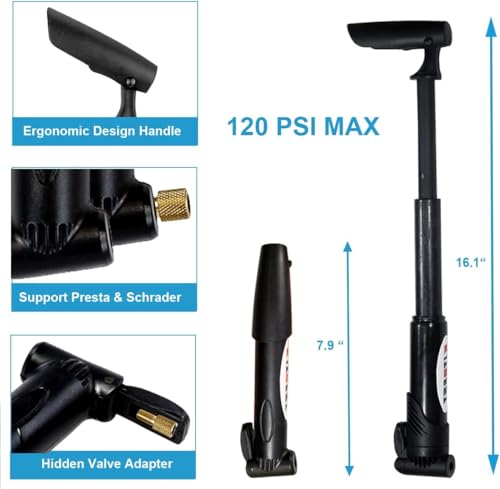 KITBEST Kit de reparación de Bicicletas, Kit de Herramientas de Bicicleta con Bomba de Bicicleta y Bolsa, Kit de reparación de Parches de neumáticos de pinchazos con Multiherramienta de Ciclo 16 en 1 - imagen 7