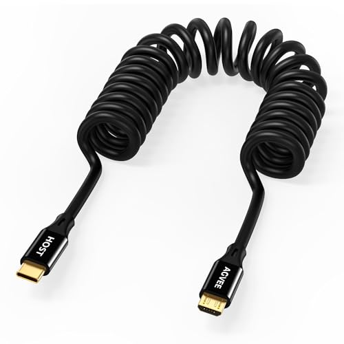 AGVEE 3フィート コイル状USB-C - マイクロUSB充電ケーブル [USB-IF認証] 2A 高速充電 データ同期コード Xbox One PS4コントローラー用 Kindle 旧型 Android Phone ブラックの商品画像（Amazon）