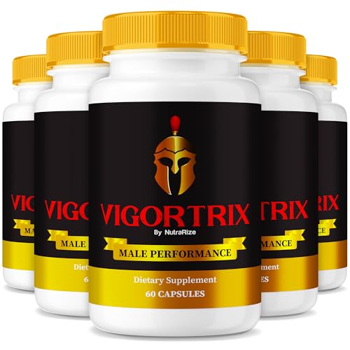 (5 Pack) Vigortrix Supplement Official Vigortrix Pills for Men Premium Male Gummy All-Natural Support for Peak Performance Energy & Overall Stamina Vigor Trix ME Pastillas Review (300 Capsules)