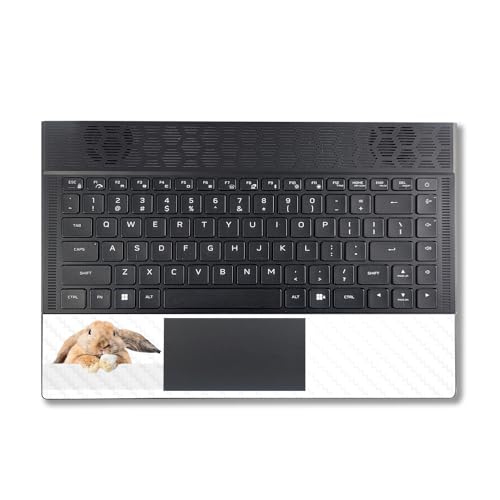 Image of MightySkins Carbon Fiber Skin Compatible with Alienware X14 R2 (2023) Full Wrap Kit - Lop Bunny | Protective, Durable Textured Carbon Fiber Finish | Easy to Apply & Change Styles | Made in The USA