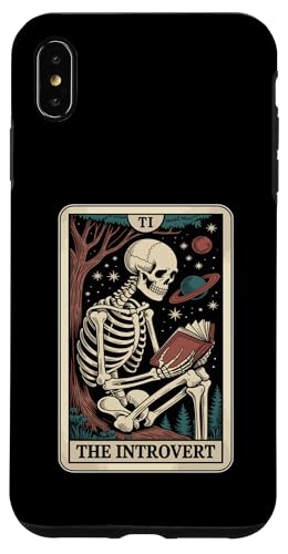 The Introvert Tarot Card Indoorsy Skeleton Inrovert �X�}�z�P�[�X iPhone XS Max �p