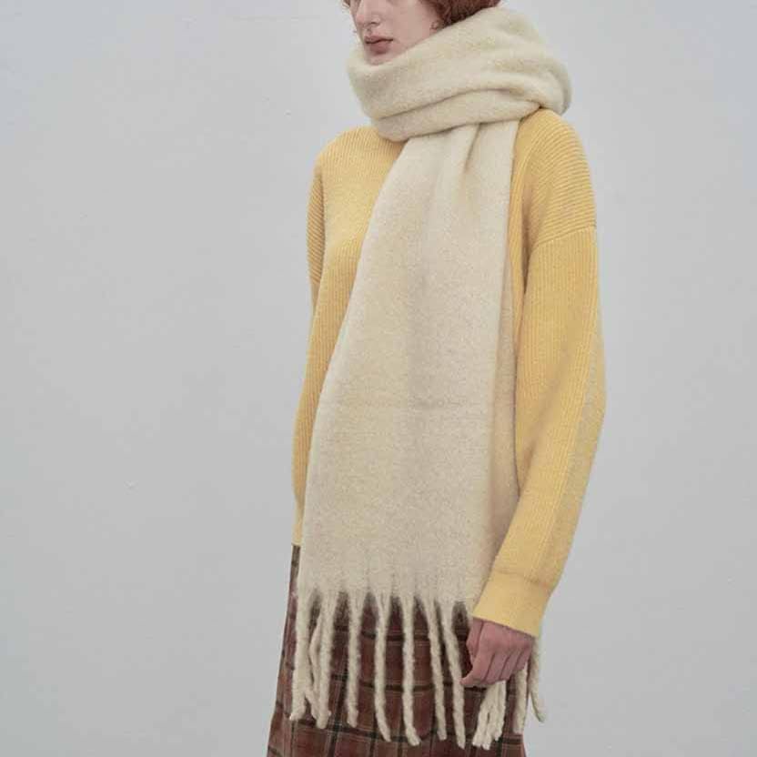 MININAI Women Chunky Scarf, Soft Warm Winter Scarf for Cold Weather, Christmas Blanket Scarves Pashmina Shawl Wrap - Image 2