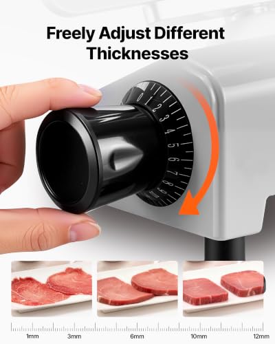 Image of VEVOR Commercial Meat Slicer 8.7 inch Electric Food Frozen Deli Slicers 300W