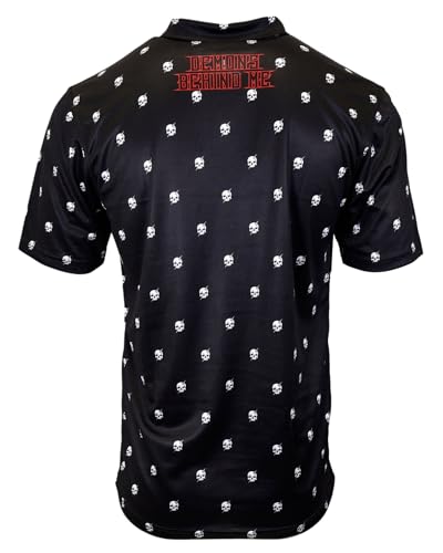 Bolt Skull Patterned Performance Polo2
