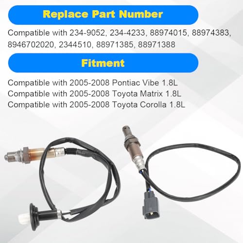 JDMON 2PCS Sensor de Oxígeno para Toyota Matrix Corolla Pontiac miniatura 4